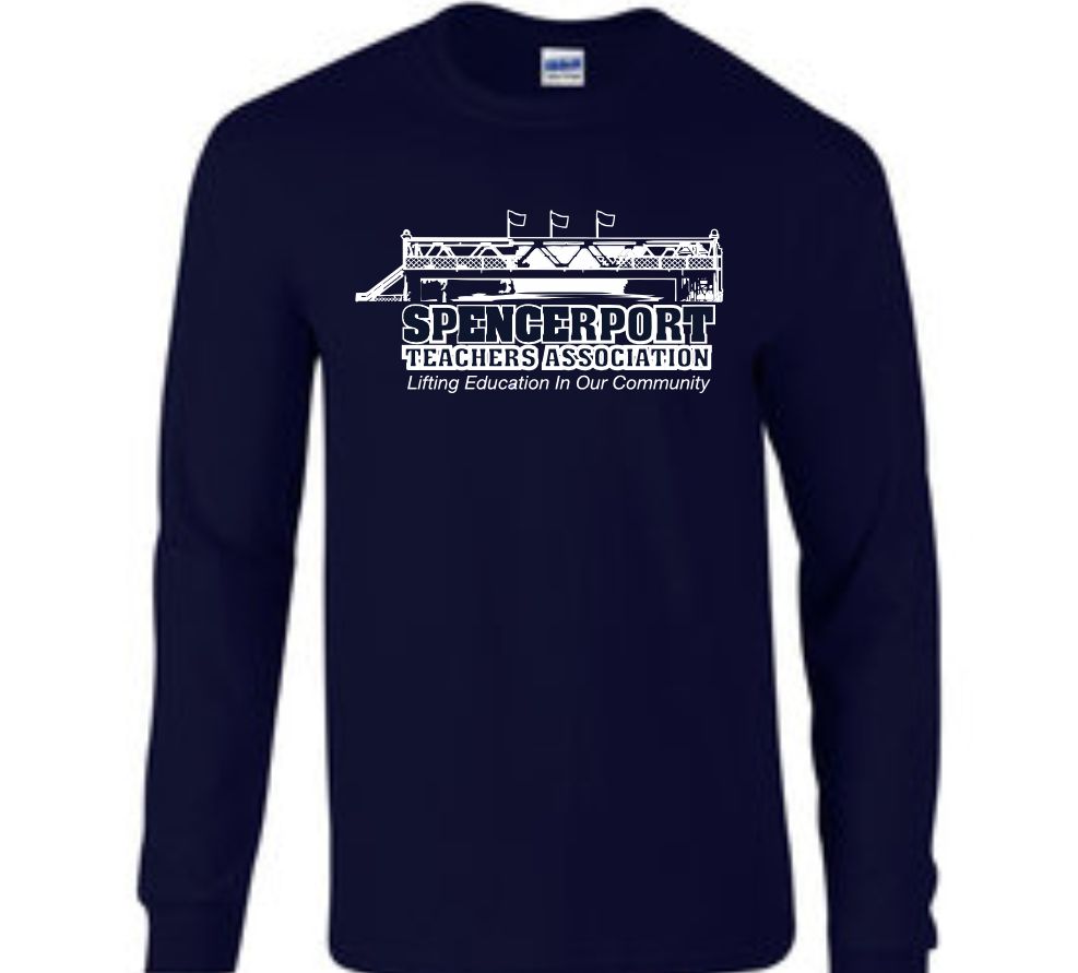 Navy Gildan Adult 50/50 Long-Sleeve T-Shirt