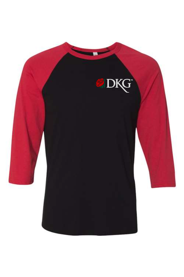 DKG Baseball Tee with left chest embroidery and back print