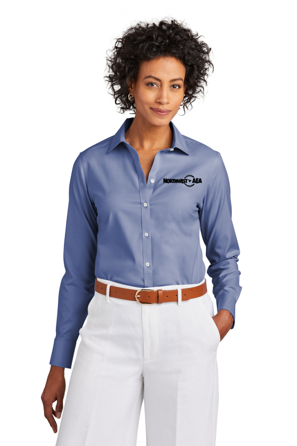 Brooks Brothers Womens Wrinkle-Free Stretch Pinpoint Shirt