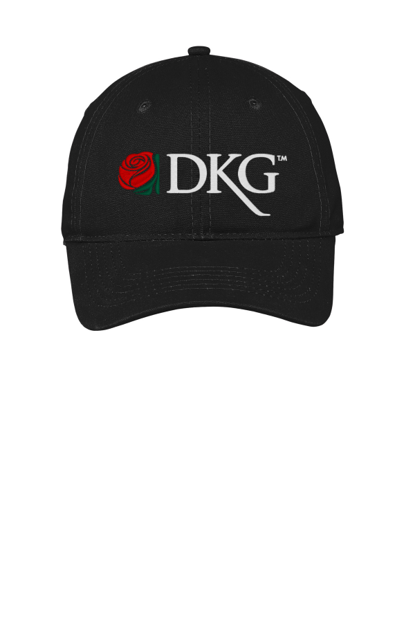 DKG Canvas Cap with embroidery - black