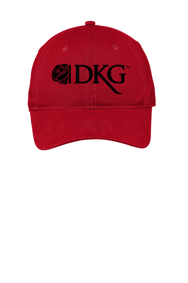 DKG Canvas Cap with embroidery - red