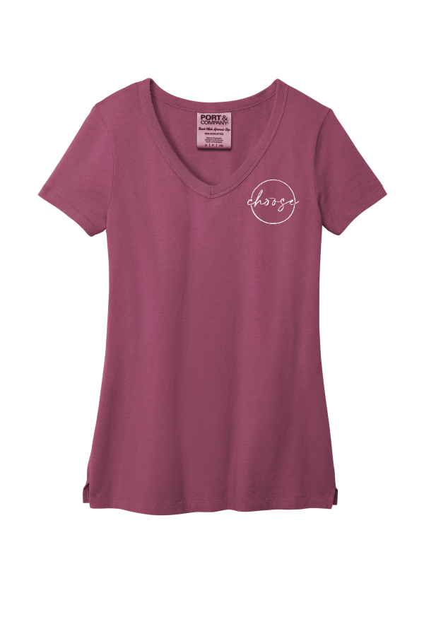 Choose to Keep Going V-Neck Tee LPC099V