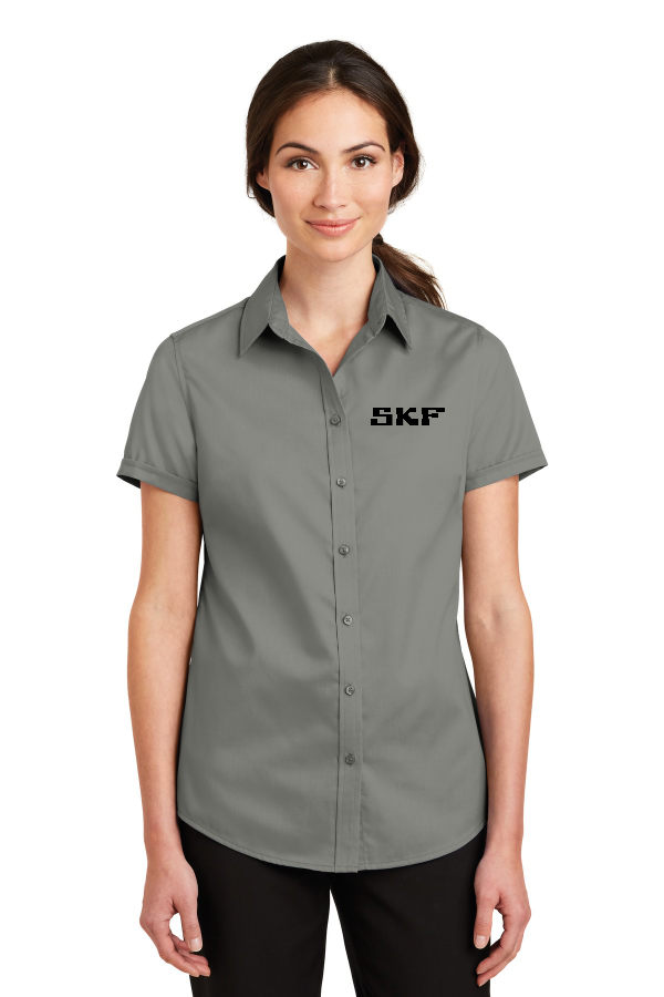 F001 L664 Ladies Short Sleeve SuperPro Twill Shirt