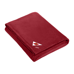 Fleece/Sherpa Lined Lodge Blanket with Logo