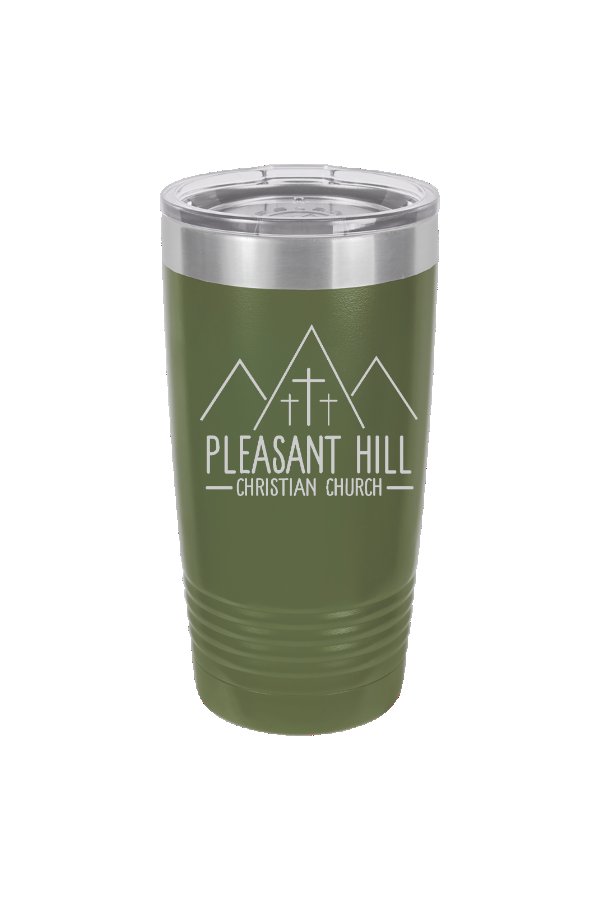 Olive Green 20 oz. Polar Camel Ringneck Tumbler with Clear Lid and Pleasant Hill Engraved Logo