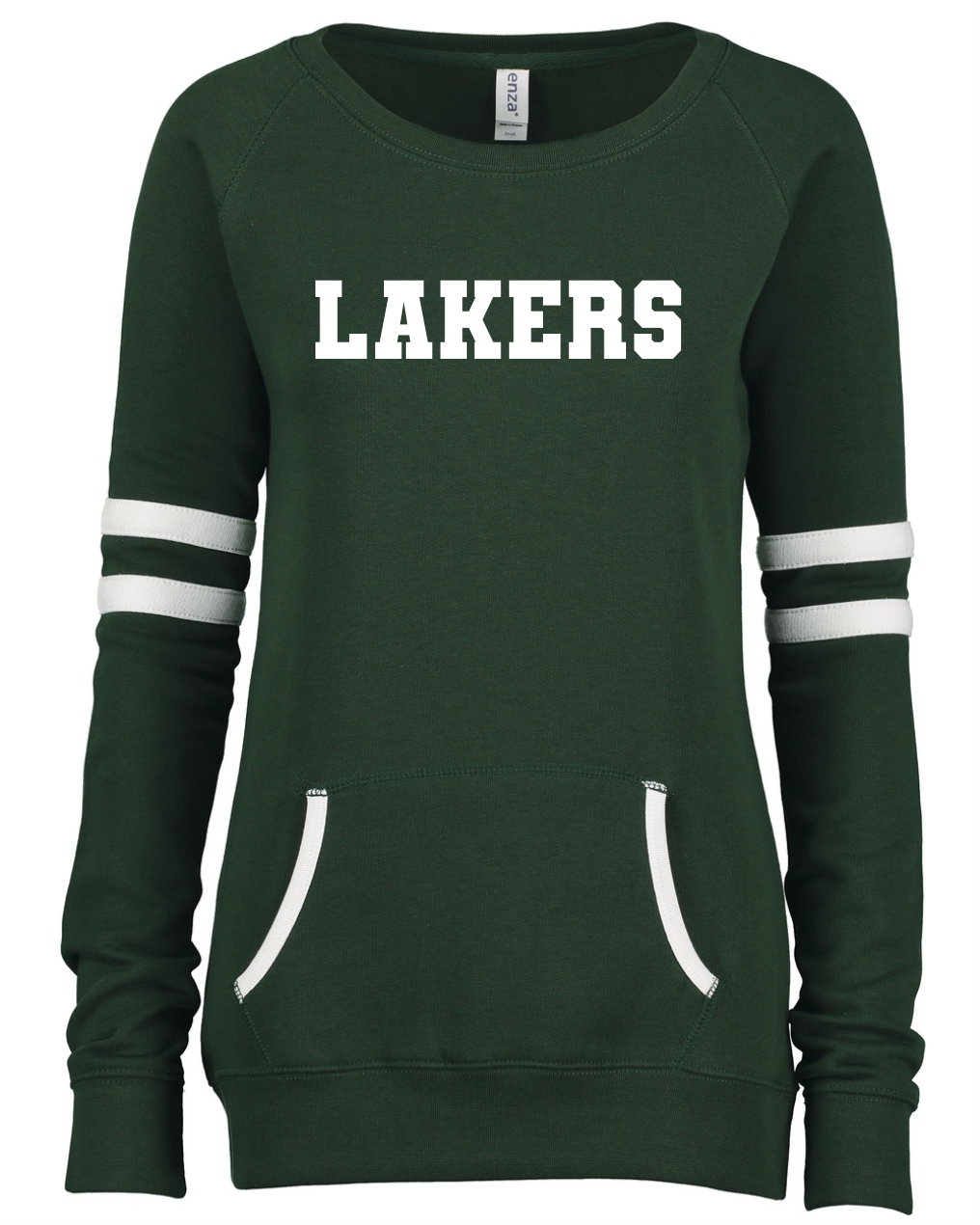 Ladies Varsity Fleece Crew Neck Pullover