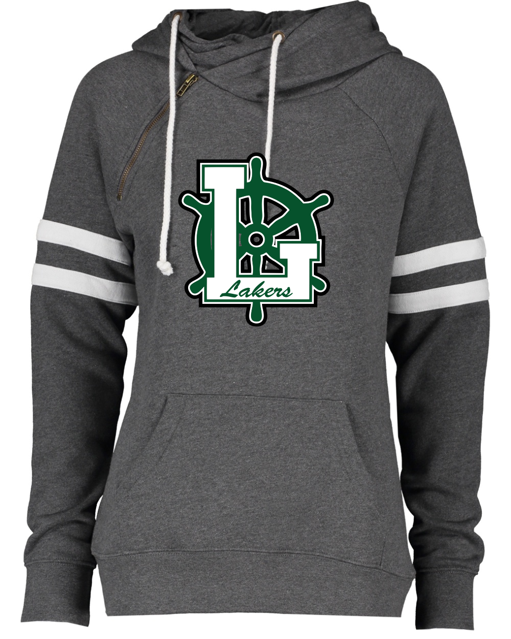 Ladies Varsity Double Hood Pullover