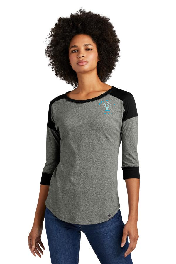 Ladies Heritage Blend 3/4-Sleeve Baseball Raglan Tee