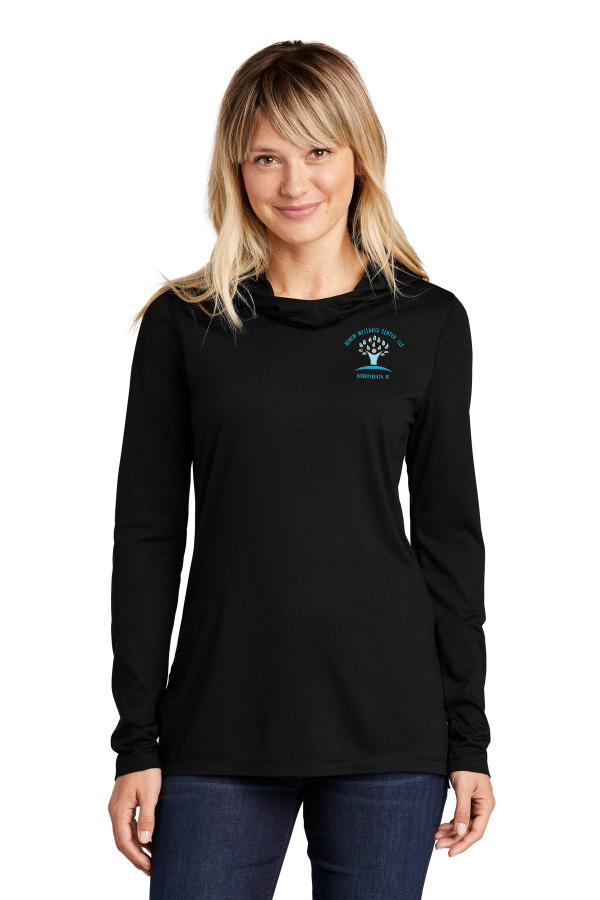 Ladies PosiCharge  Tri-Blend Wicking Long Sleeve Hoodie LST406