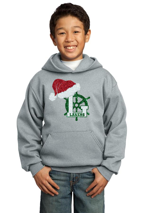 Santa Lakers Youth Core Fleece Pullover Hooded Sweatshirt