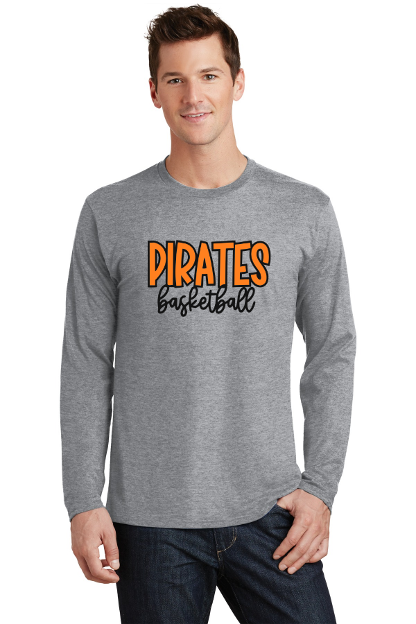 Pirate Basketball Long Sleeve Tee