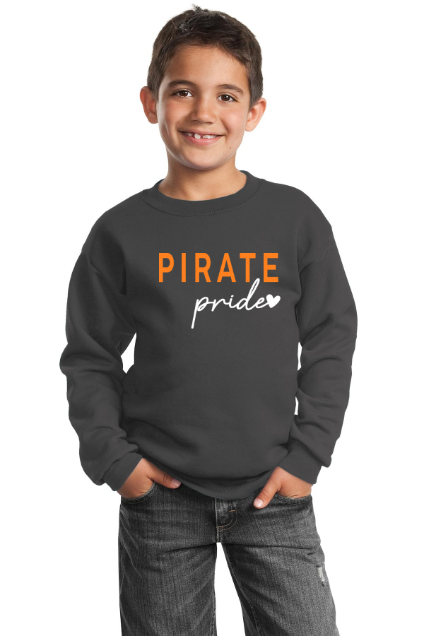 Pirate Pride Youth Fleece Crewneck Sweatshirt