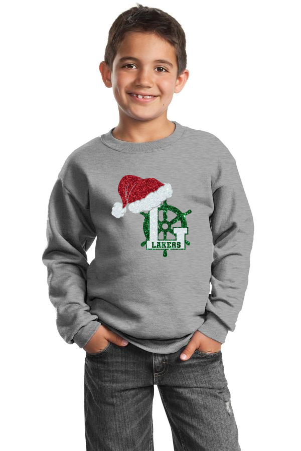 Santa Lakers Youth Core Fleece Crewneck Sweatshirt