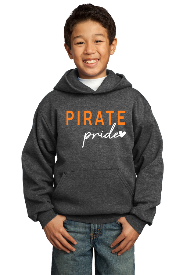 Pirate Pride Youth Fleece Pullover Hooded Sweatshirt