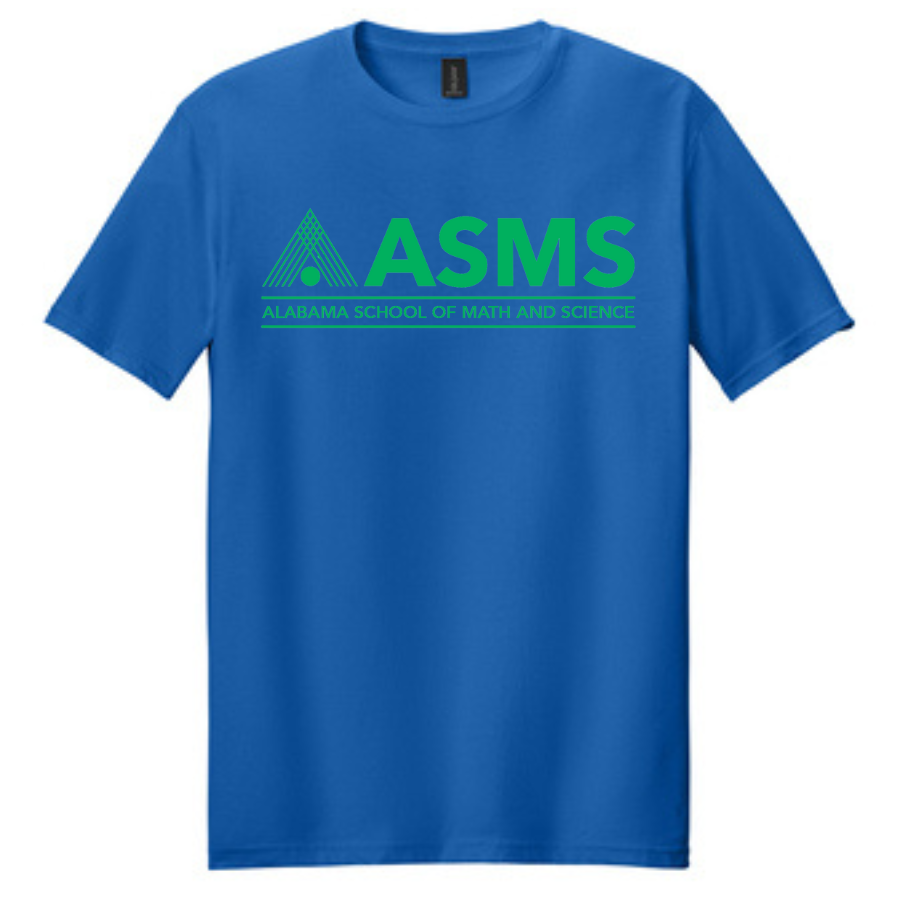 T-Shirt with Alabama School of Math and Science Logo - Blue/Green