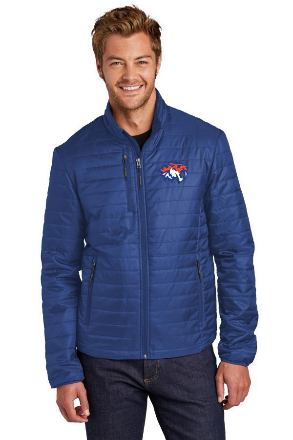 Packable Puffy Jacket Embroidered