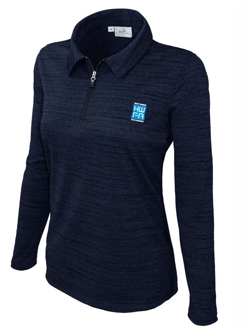 Ladies' Long Sleeve Quarter Zip Polo Tiger Stripe Jersey (480-TSJ)