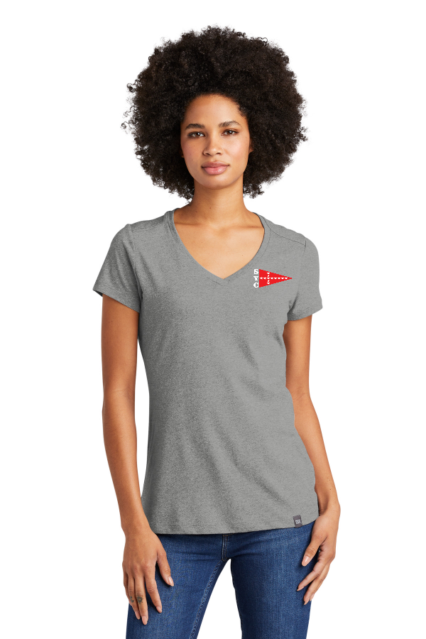 New Era Ladies Heritage Blend V-Neck Tee (LNEA101)