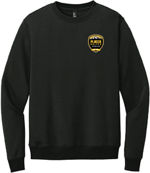 Unisex DT1106 District Perfect Weight® Fleece Crew Embroidered Logo