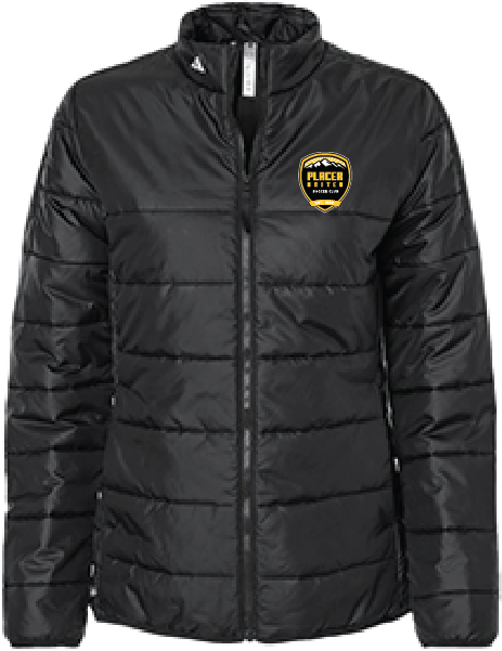 Ladies Adidas - Women's Puffer Jacket - A571 w/ Embroidered Logo