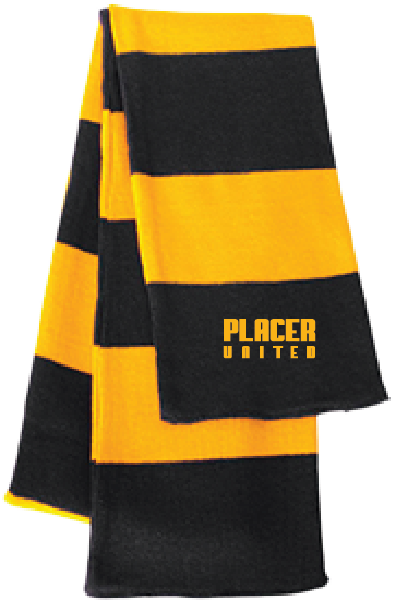 Scarf SP02 Sportsman - Rugby-Striped Knit Scarf -w/ Embroidered Logo