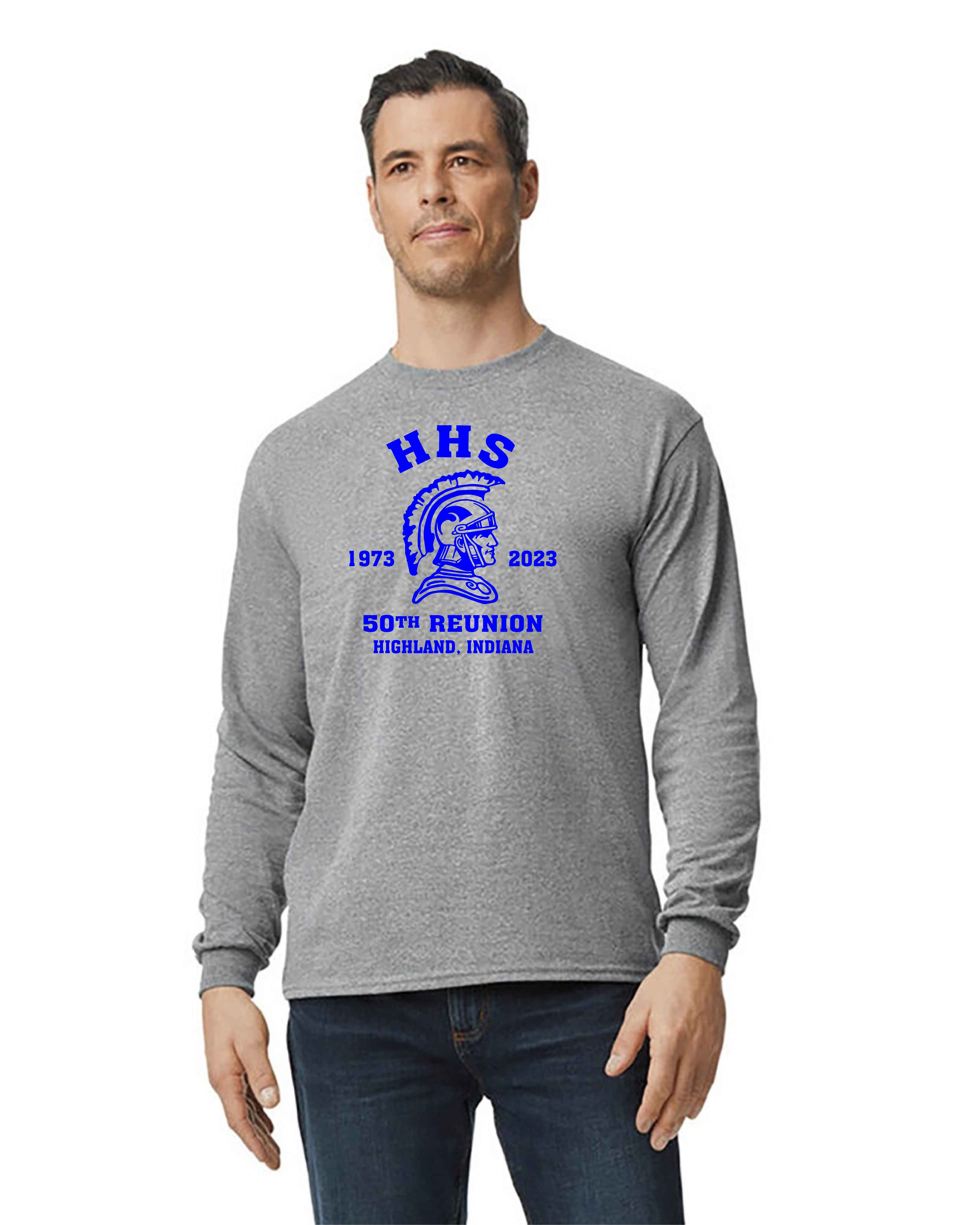 Long Sleeve Grey Gildan 50/50 Blend - Highland Class Reunion Shirt