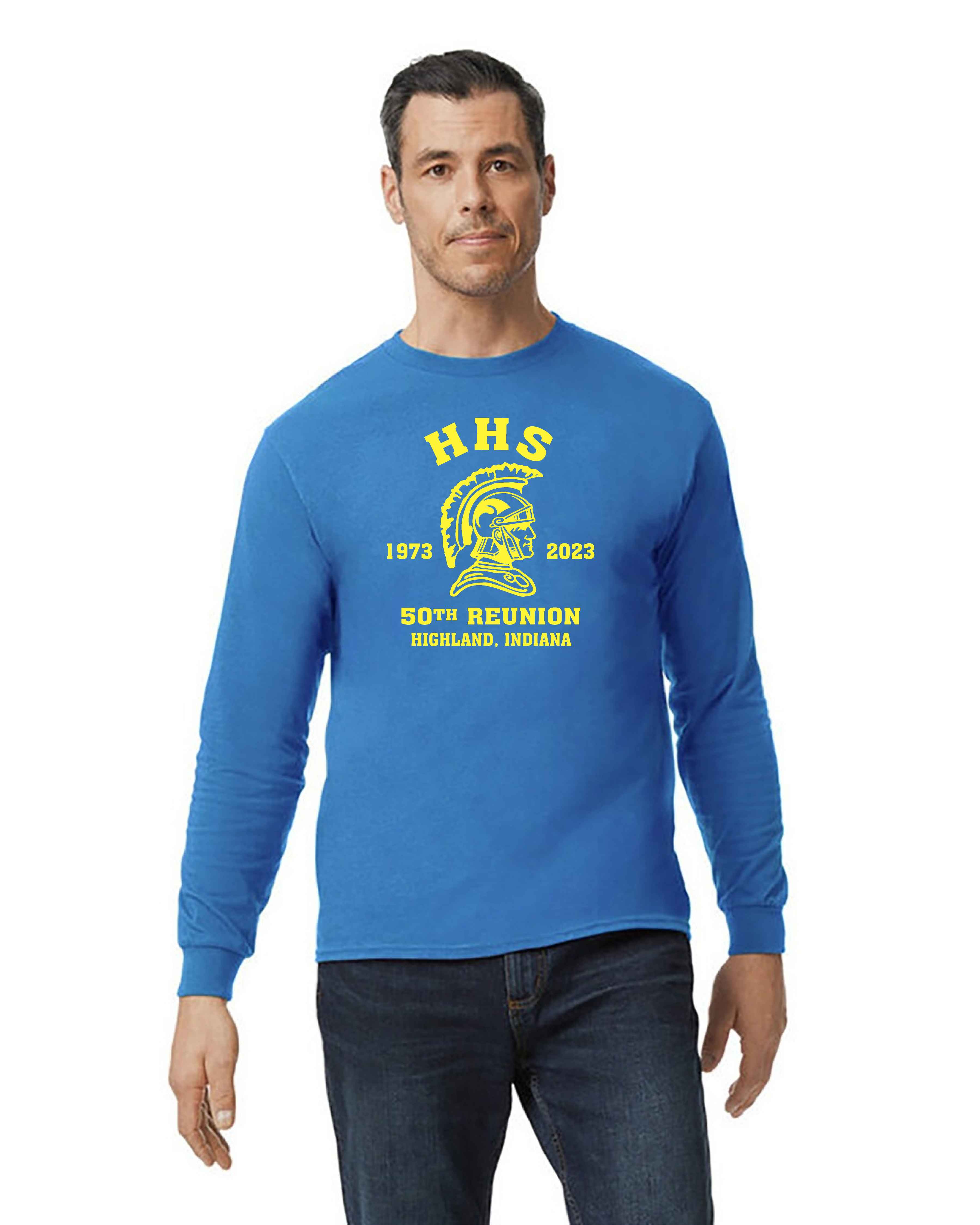 Long Sleeve Blue Gildan 50/50 Blend - Highland Class Reunion Shirt