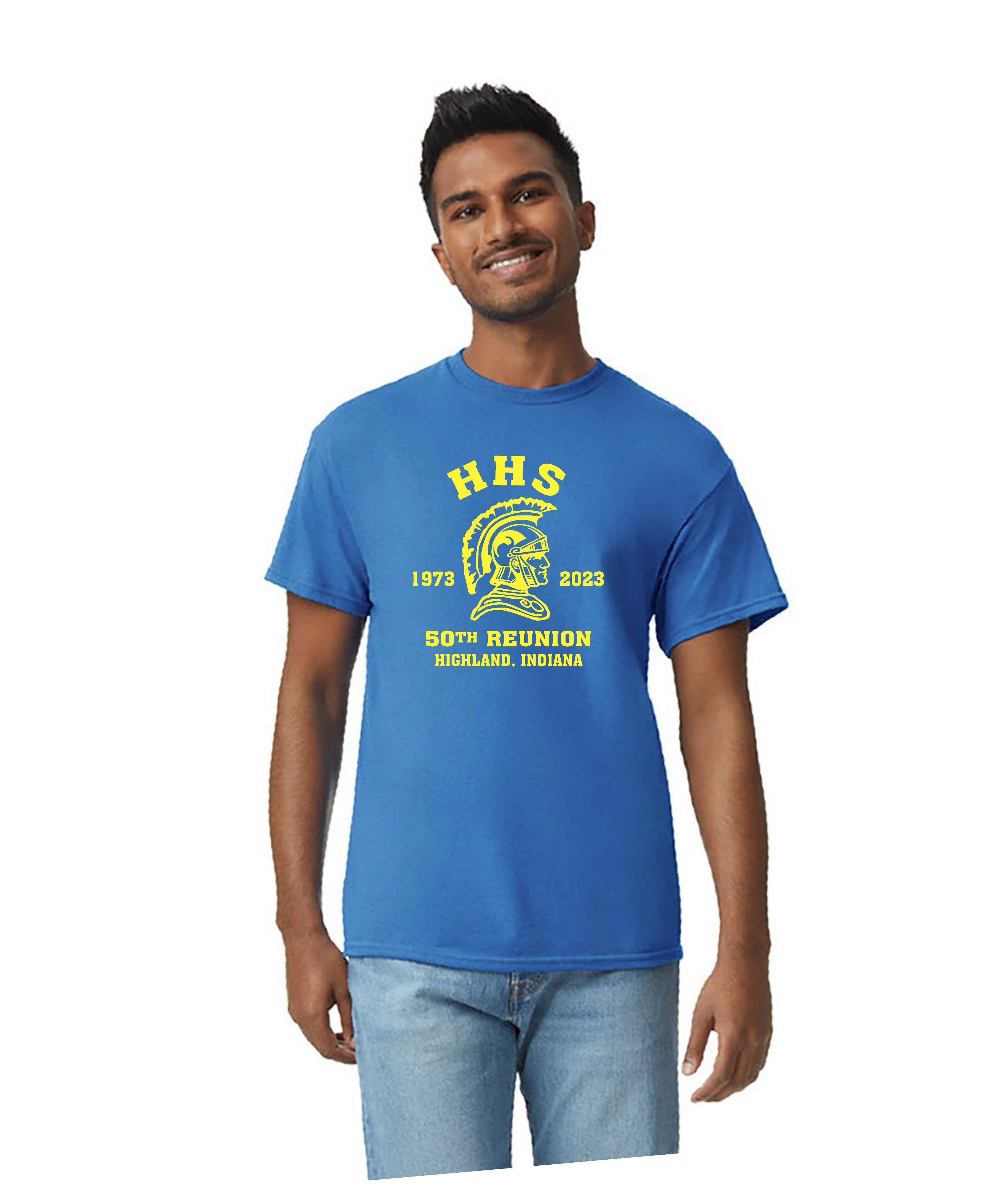 Short Sleeve Blue Gildan 50/50 Blend - Highland Class Reunion Shirt