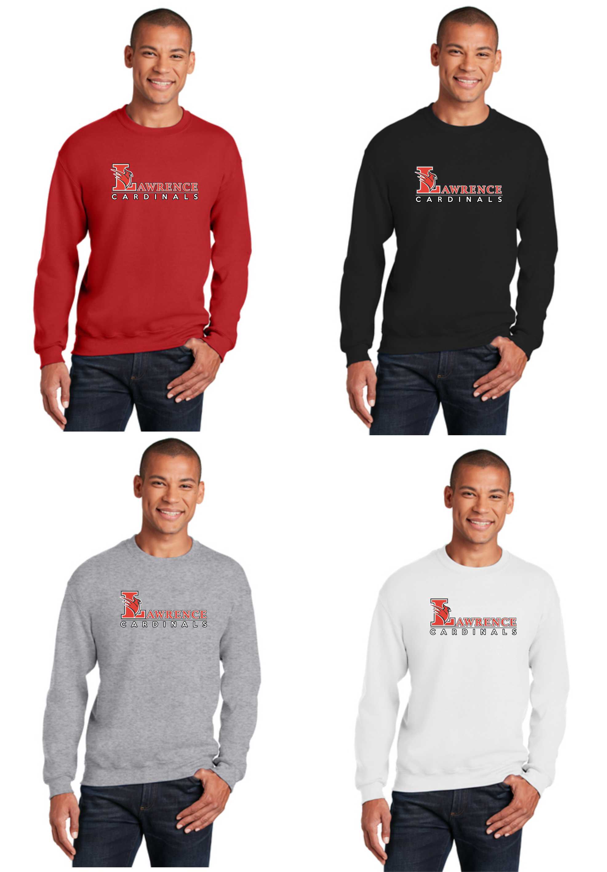 18000 Screen Printed Heavy Blend Crewneck Sweatshirt