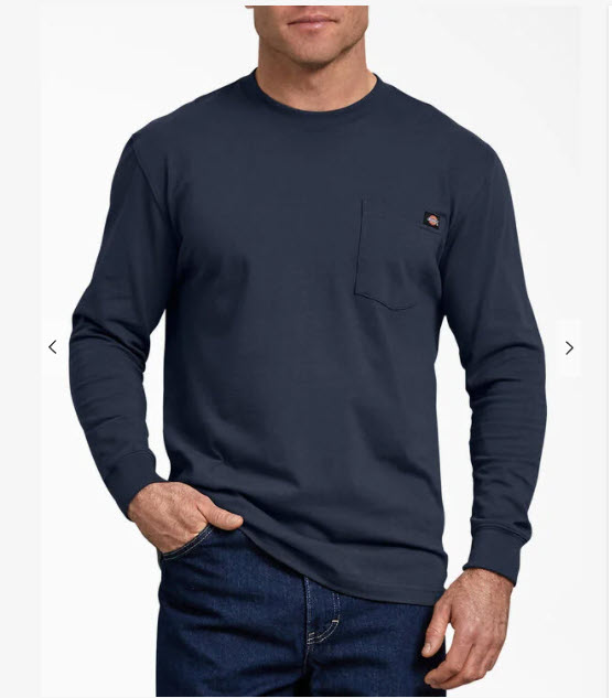 WL450 Dickies Long Sleeve Pocket T-Shirt