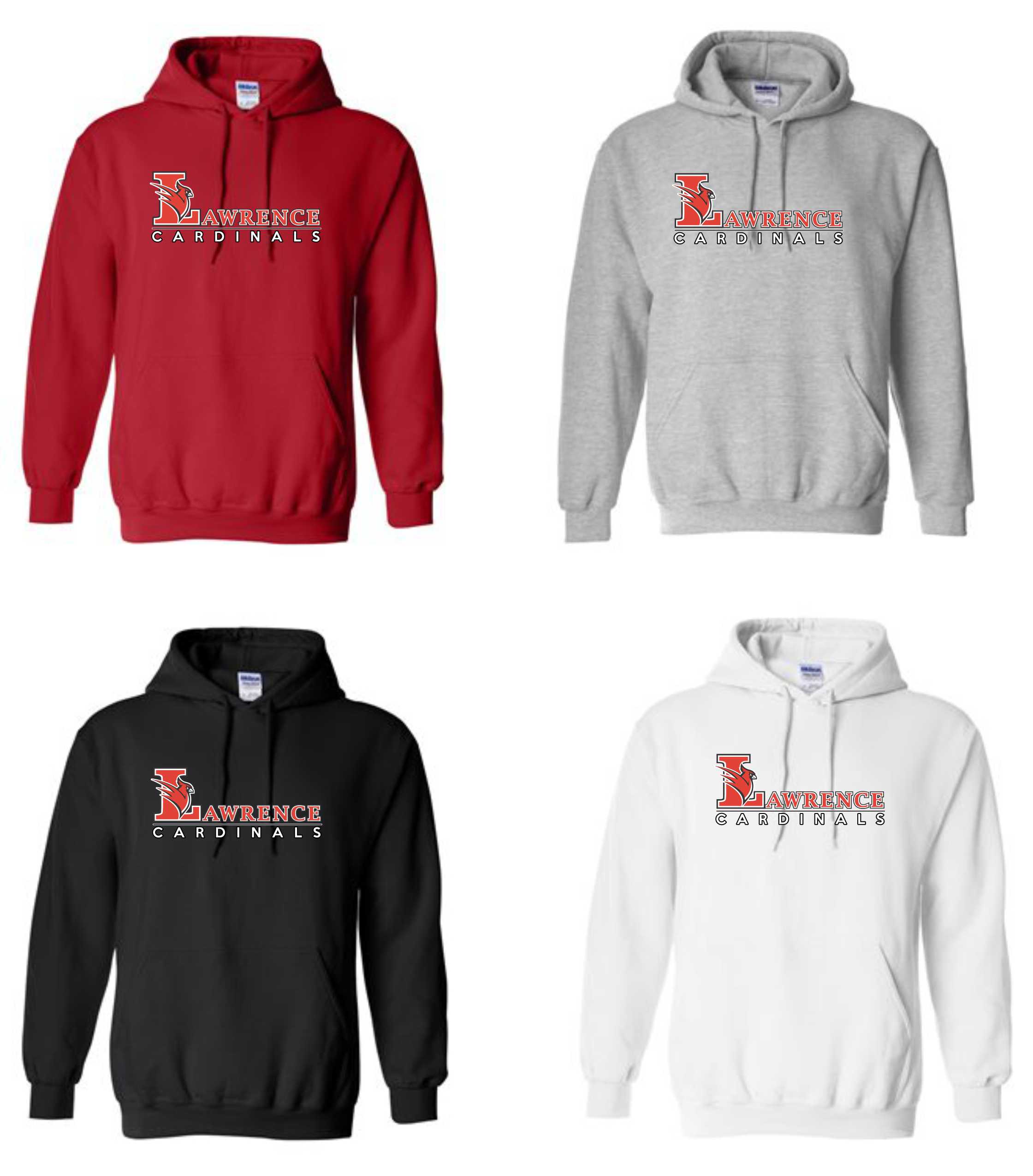 18500 Screen Printed Lawrence Hooded Sweatshirt