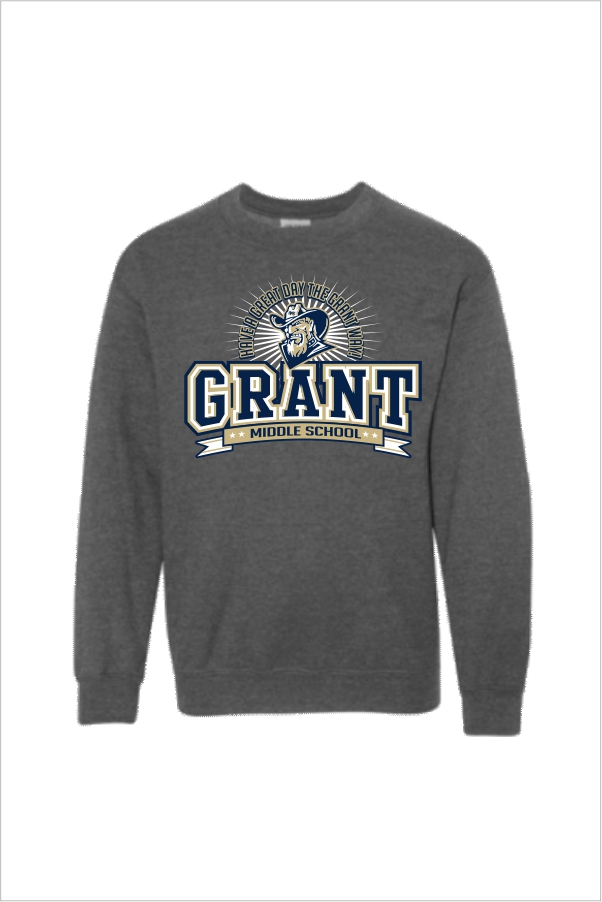 10 Gildan G180B Youth Crewneck Sweatshirt  with Logo 1 Front Print