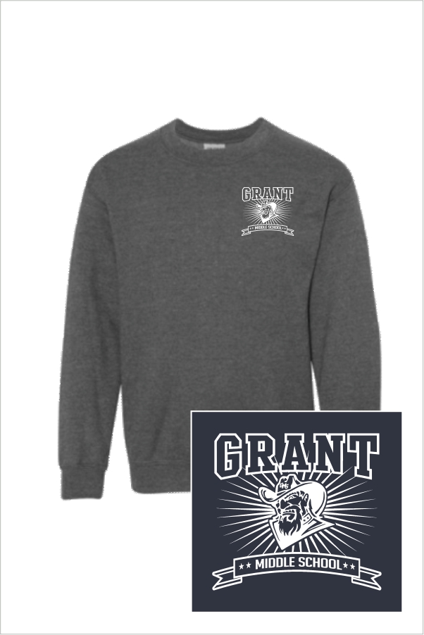 10 Gildan G180B Youth Crewneck Sweatshirt  with Logo 2 Front Print