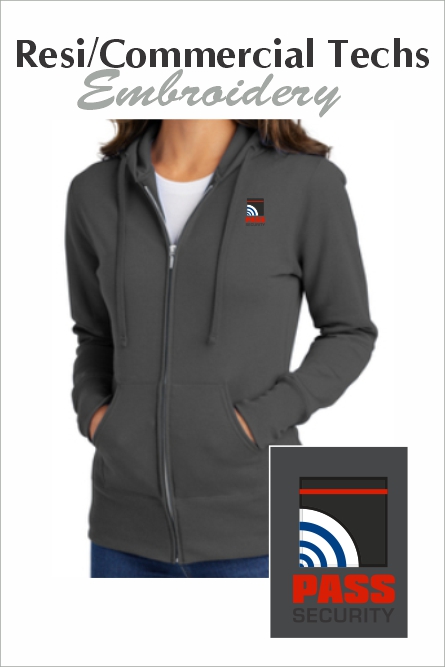 15 Port & Co LPC78ZH Ladies Core Fleece Full Zip Hooded Sweatshirt Charcoal with Left Chest Screenprint