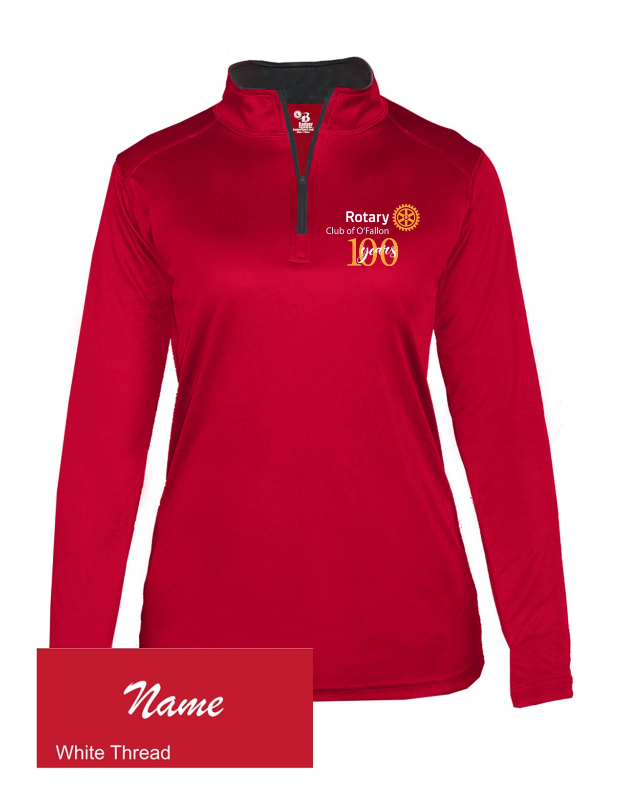 10 Badger 4103 Ladies B-Core Performance 1/4 Zip Pullover with Embroidery