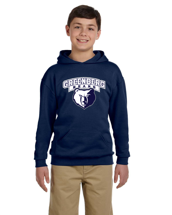 G996Y Youth Navy Hooded Sweatshirt