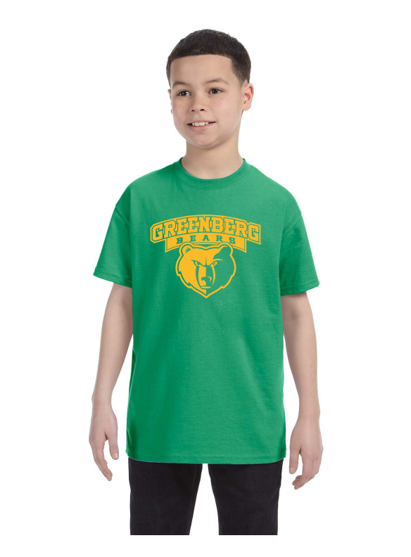 GG29B Youth Kelly Green Tee