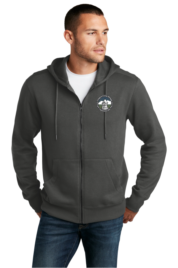 Adult Fleece Full-Zip Hoodie - Embroidered Logo -DT1103