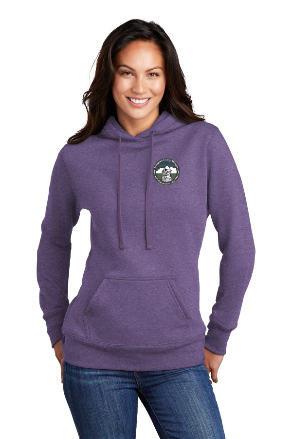 Ladies Core Fleece Pullover Hooded Sweatshirt LPC78H - Printed Logo