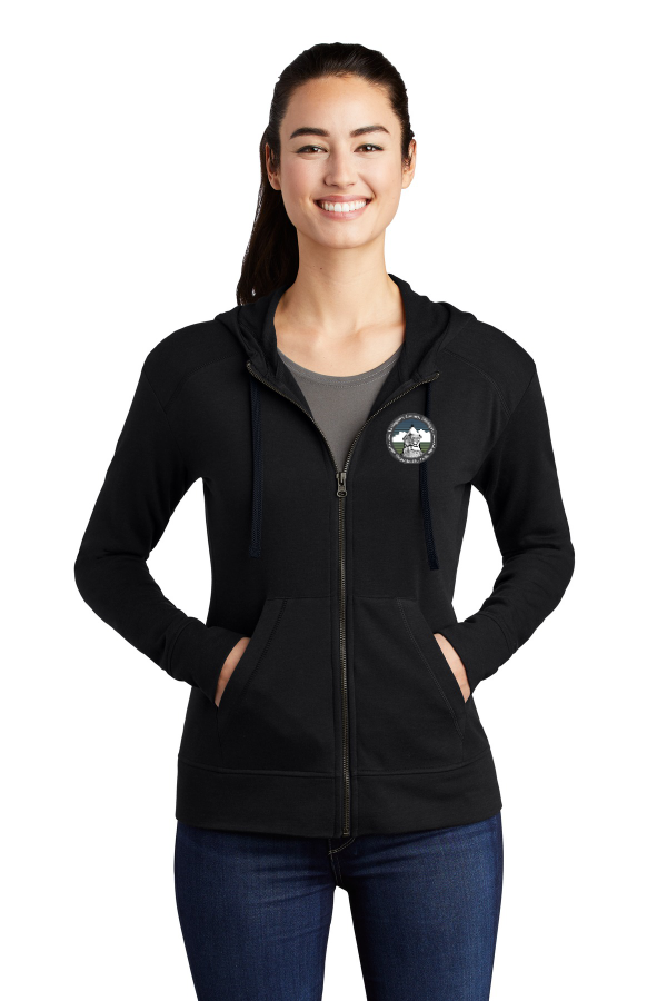 Ladies PosiCharge Tri-Blend Fleece Full-Zip Hooded Jacket - Embroidered Logo-LST293