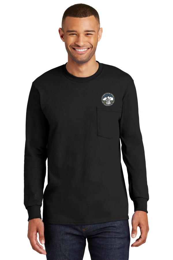 Adult Tall Long Sleeve Essential Pocket Tee - Printed Logo-PC61LSPT