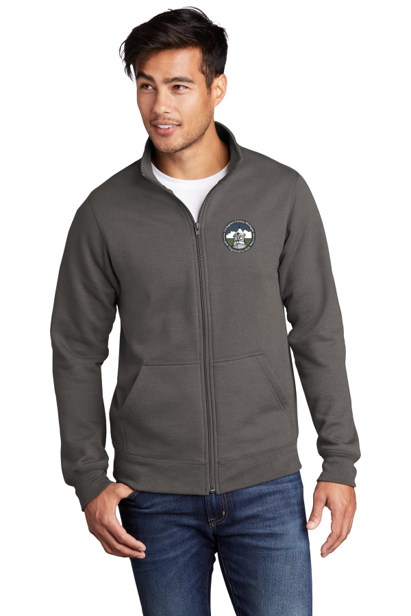 Adult Fleece Cadet Full-Zip Sweatshirt - Embroidered Logo-PC78FZ