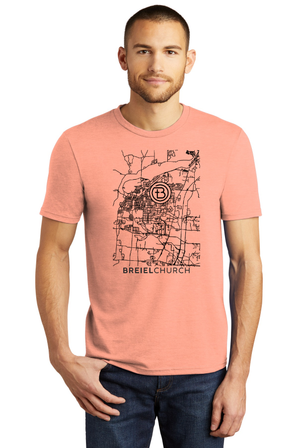 City Map tee with black print