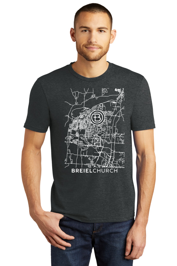 City Map tee with white print