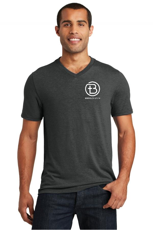 Logo V-Neck Tee with white print