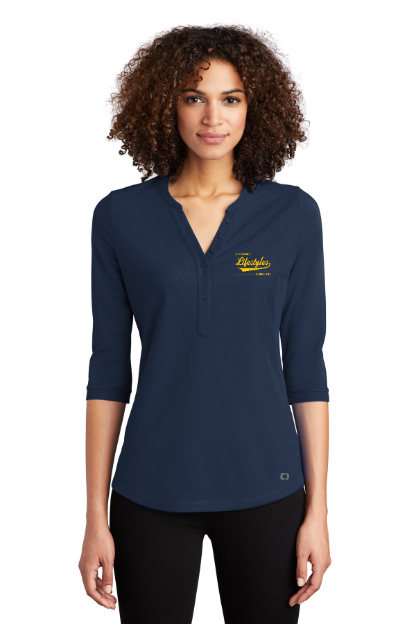 Ladies Henley log104