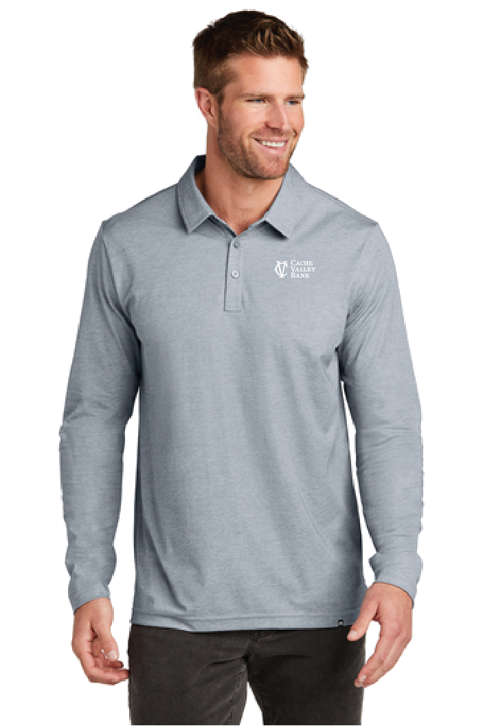 TravisMathew Oceanside Heather Long Sleeve Polo TM1MZ343