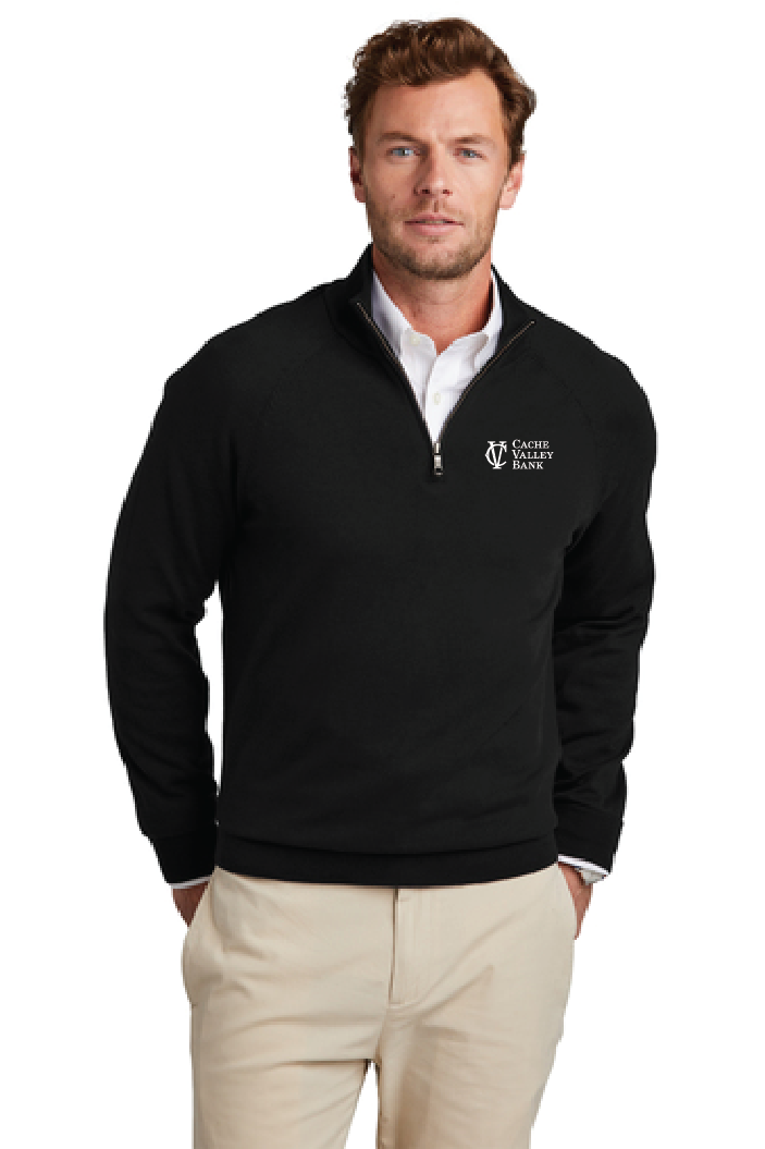 Brooks Brothers Cotton Stretch 1/4-Zip Sweater BB18402