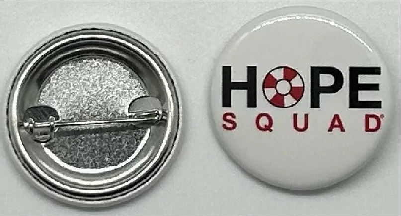 White Pin-Back Hope Squad Button