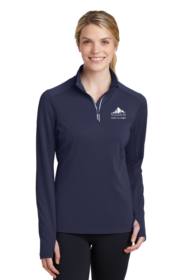 Ladies Sport-Wick Textured 1/4-Zip Pullover